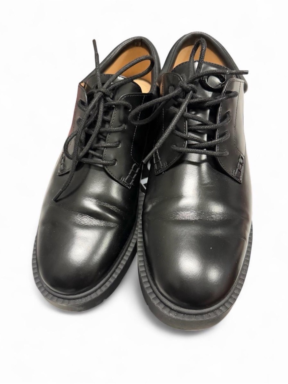 Coach Black Leather Derby Shoes